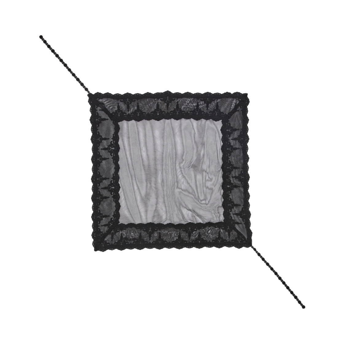 디스이즈파인 레이스드 스카프 블랙(THIS IS FINE Laced Scarf Black)