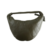 Lemaire Fortune Croissant Bag Soft Grained Leather Dark Olive