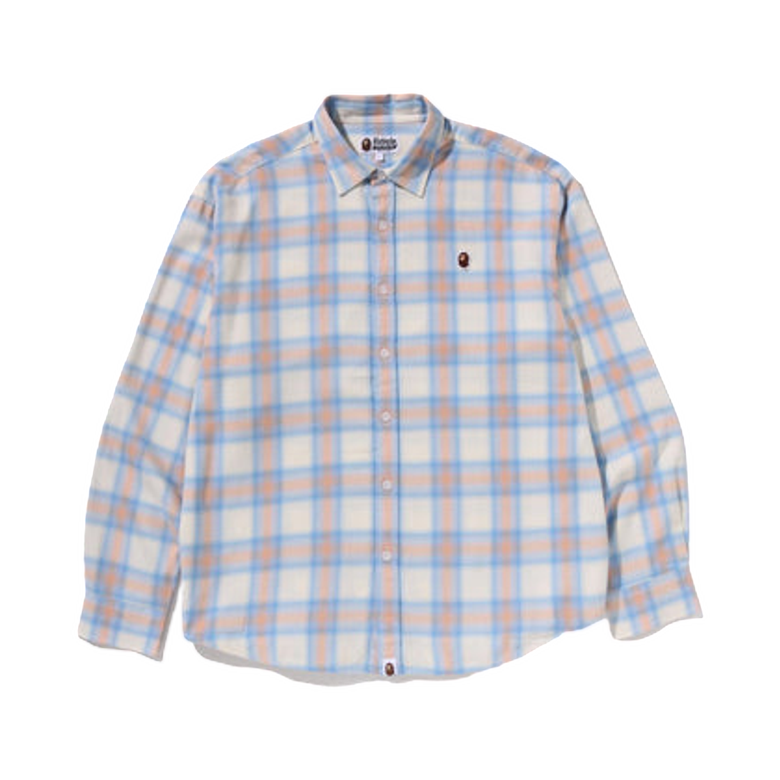 - BAPE One Point Ombre Check Light Flannel L/S Shirt Ivory