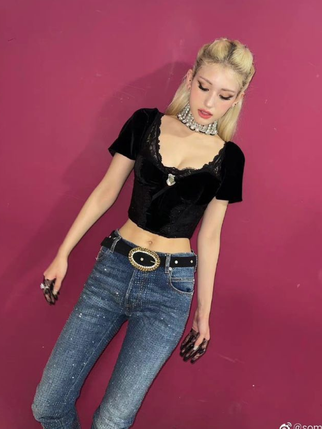 Levi's LVC 1955 Japan 501 Jean Blackjack Blue, Zara x Ader Error Patchwork Jeans Blue 착용 스타일 - 4