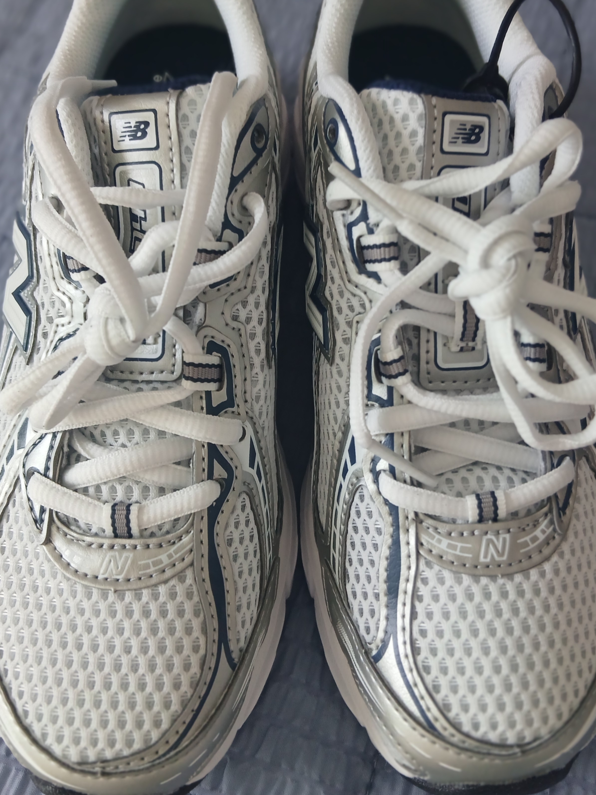 New Balance 740v2 Nb Navy White, Arc'teryx Kragg Cotton Heatmap LS T-Shirt White Light Multi 착용 스타일 - 7