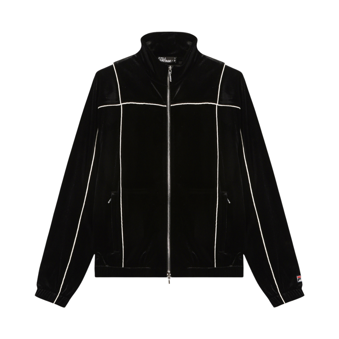 [6% 적립] FILA HERITAGE COLLECTION 헤리티지 벨로아 자켓 블랙([6% 적립] FILA HERITAGE COLLECTION Heritage Velour Jacket Black) - 1