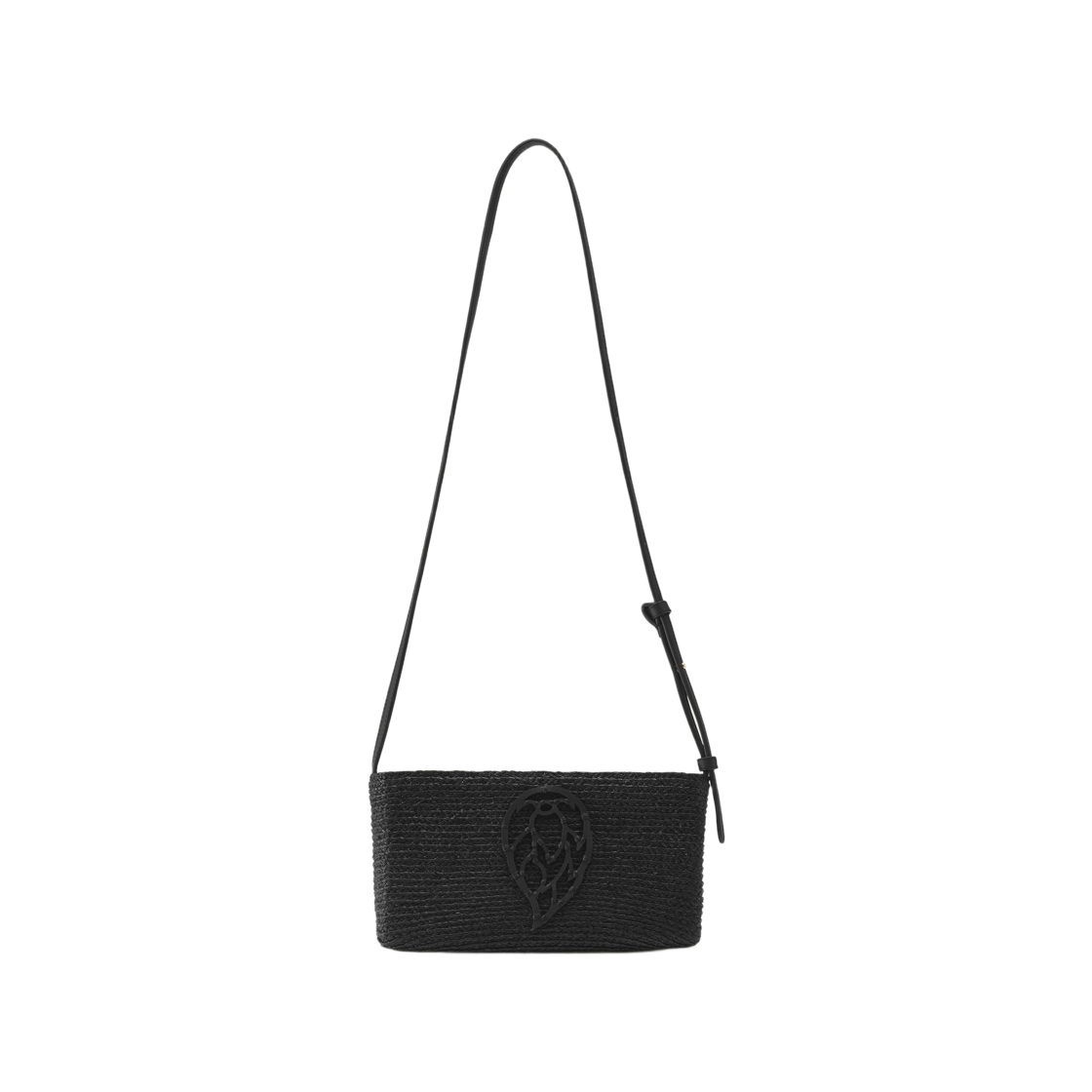 BAG52188 Helen Kaminski Dawn Raffia Crossbody Bag Charcoal Black