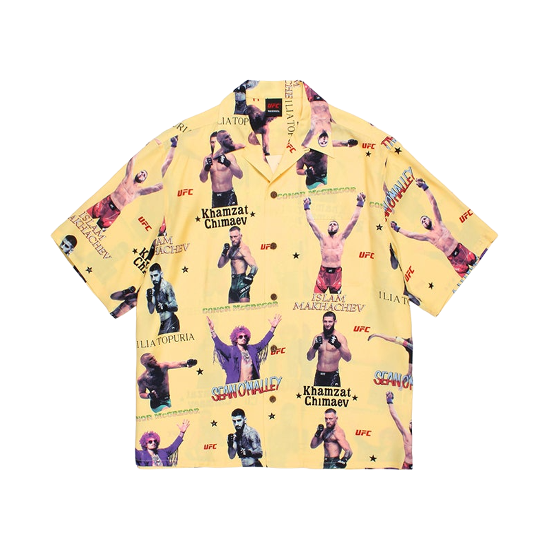 와코 마리아 x UFC 숏슬리브 하와이안 셔츠 옐로우(Wacko Maria x UFC S/S Hawaiian Shirt Yellow)