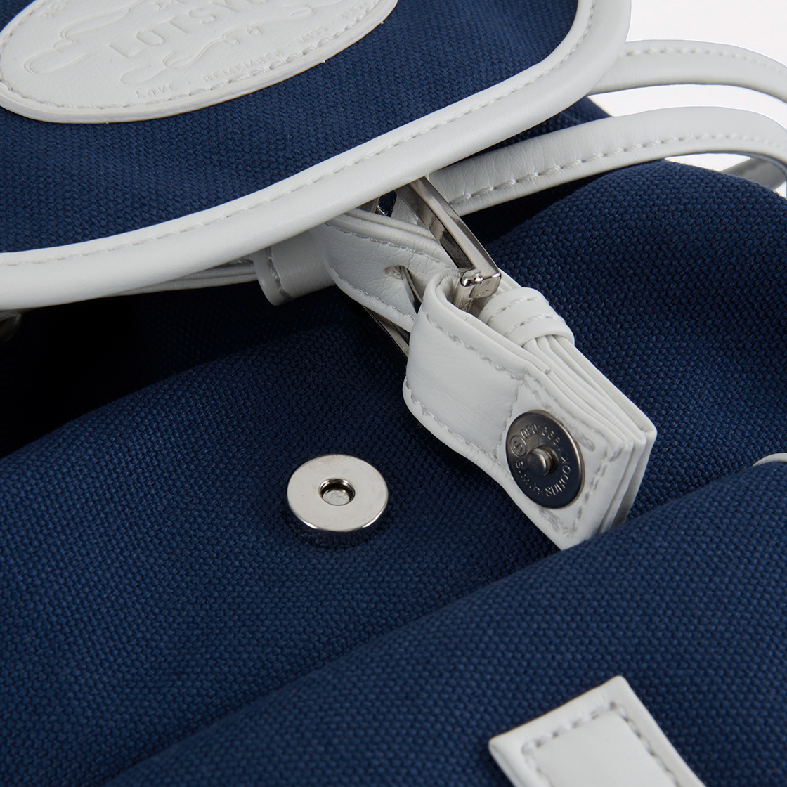 라츠유 노스탤지아 캔버스 백팩 네이비(LOTS YOU Nostalgia Canvas Backpack Navy) - 4
