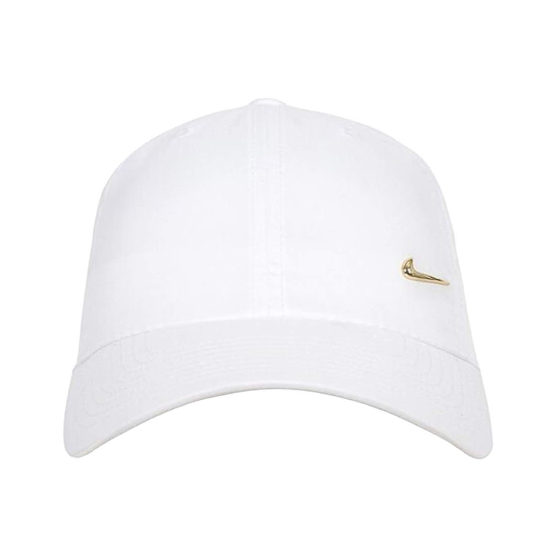 FB5372-101 Nike Dri-Fit Club Unstructured Metal Swoosh Cap White Metallic Gold