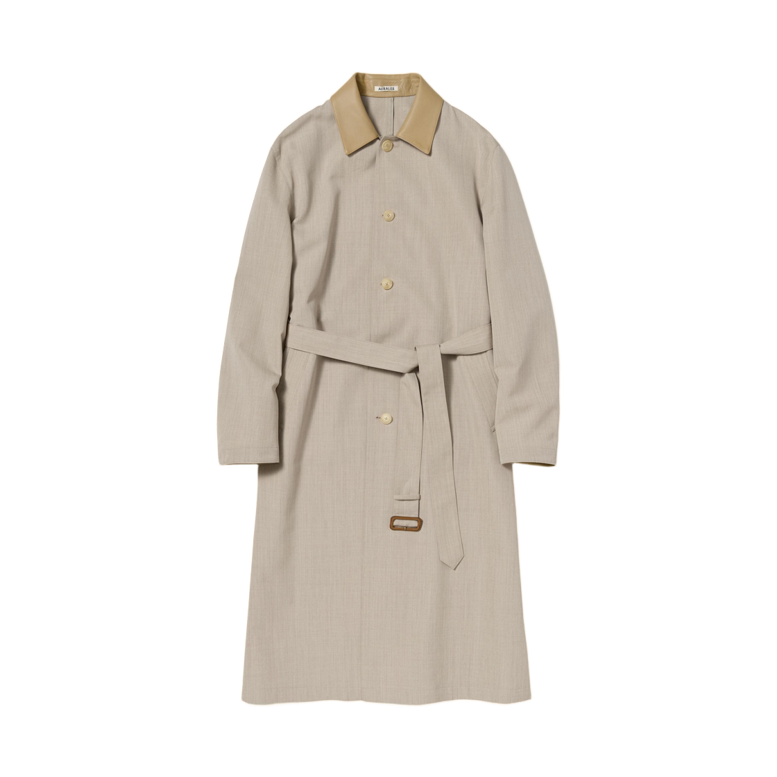 A26SC01WC Auralee Wool Max Canvas Coat Top Gray Beige - 26SS