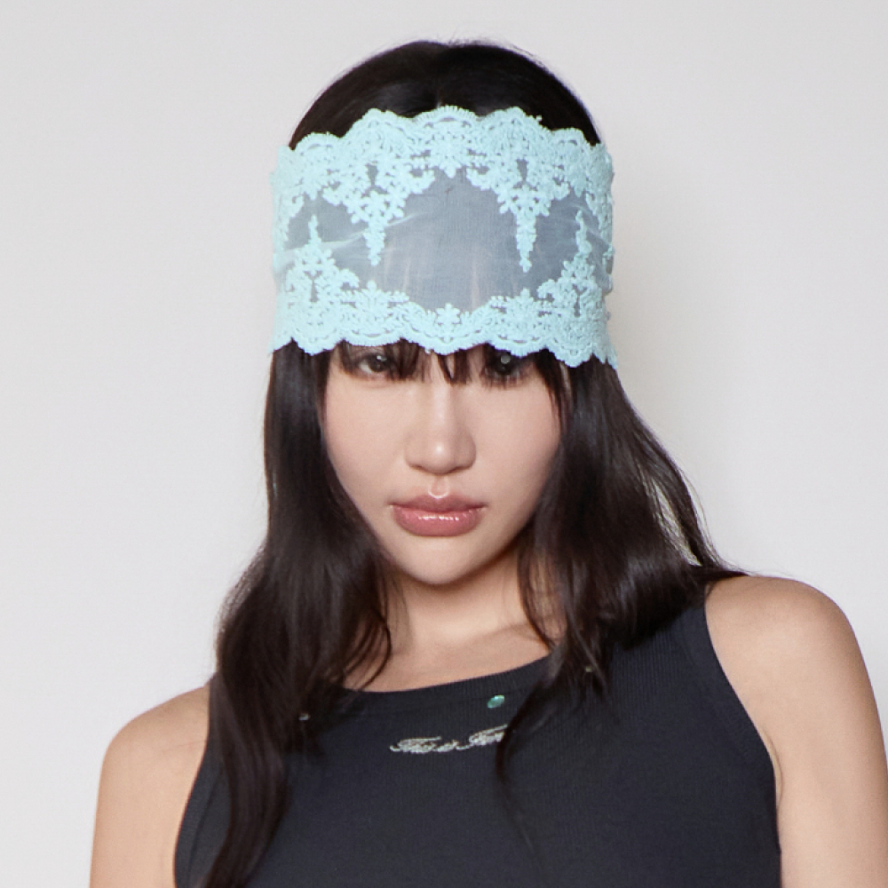 디스이즈파인 레이스 헤어 밴드 티프블루(THIS IS FINE Lace Hair Band TIF Blue) - 2