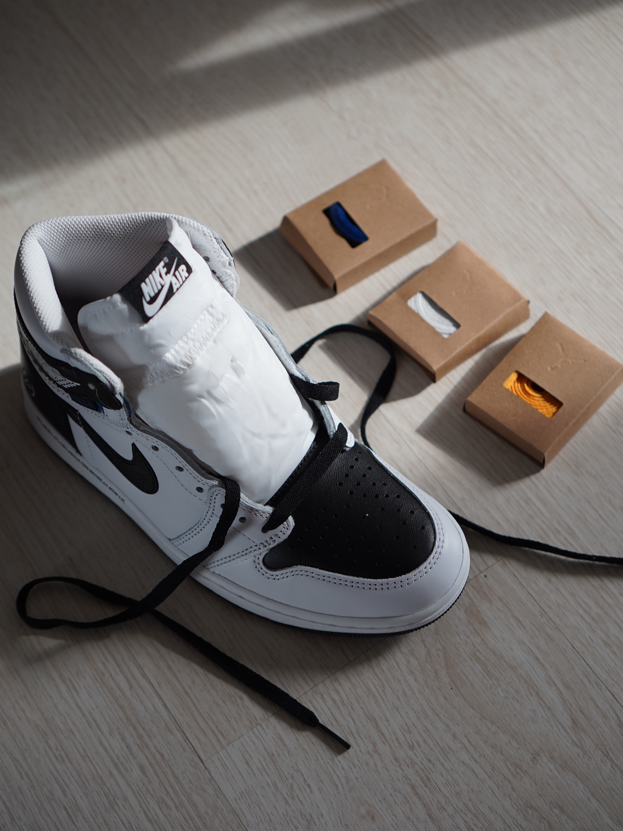 Jordan 1 x Fragment x Union LA High OG SP White Black 착용 스타일 - 3