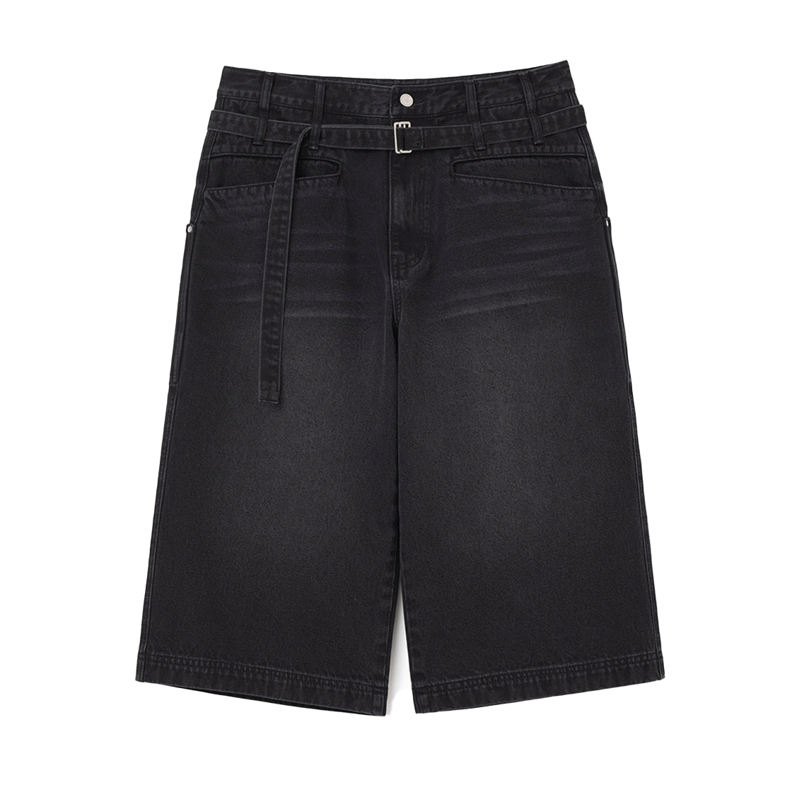 밀로 아카이브 리제르 벨티드 버뮤다 팬츠 데님 블랙(Millo Archive Regere Belted Bermuda Pants Denim Black)