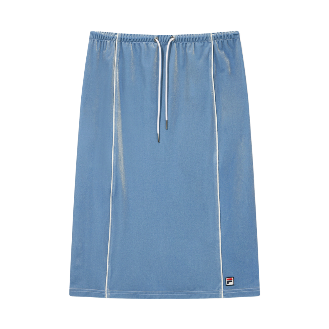 [6% 적립] FILA HERITAGE COLLECTION 헤리티지 벨로아 스커트 라이트 블루([6% 적립] FILA HERITAGE COLLECTION Heritage Velour Skirt Light Blue)