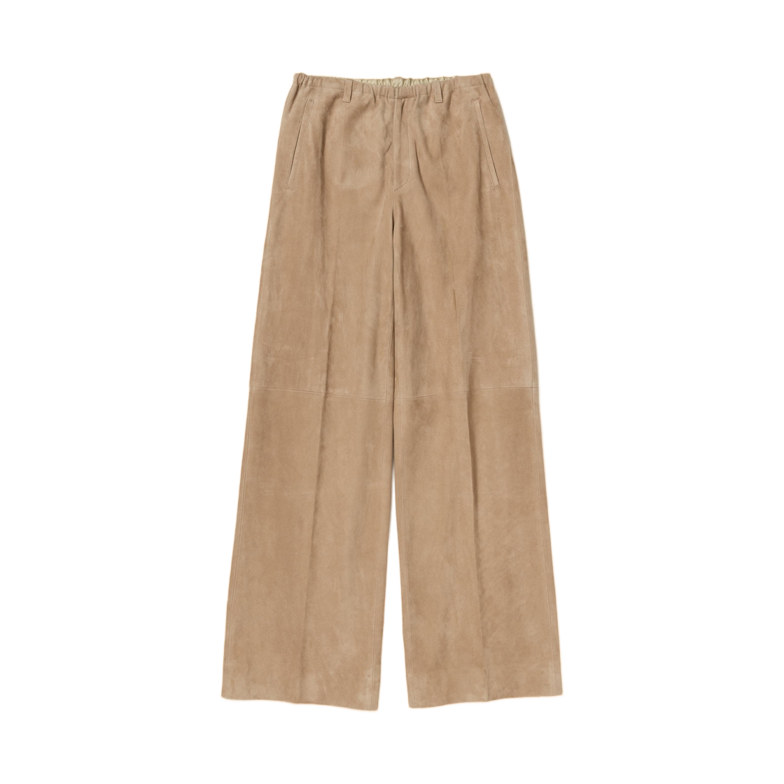 (W) 오라리 실키 그레인 스웨이드 드로우스트링 팬츠 토프 - 26SS(Auralee Silky Grain Suede Drawstring Pants Taupe - 26SS) - 1