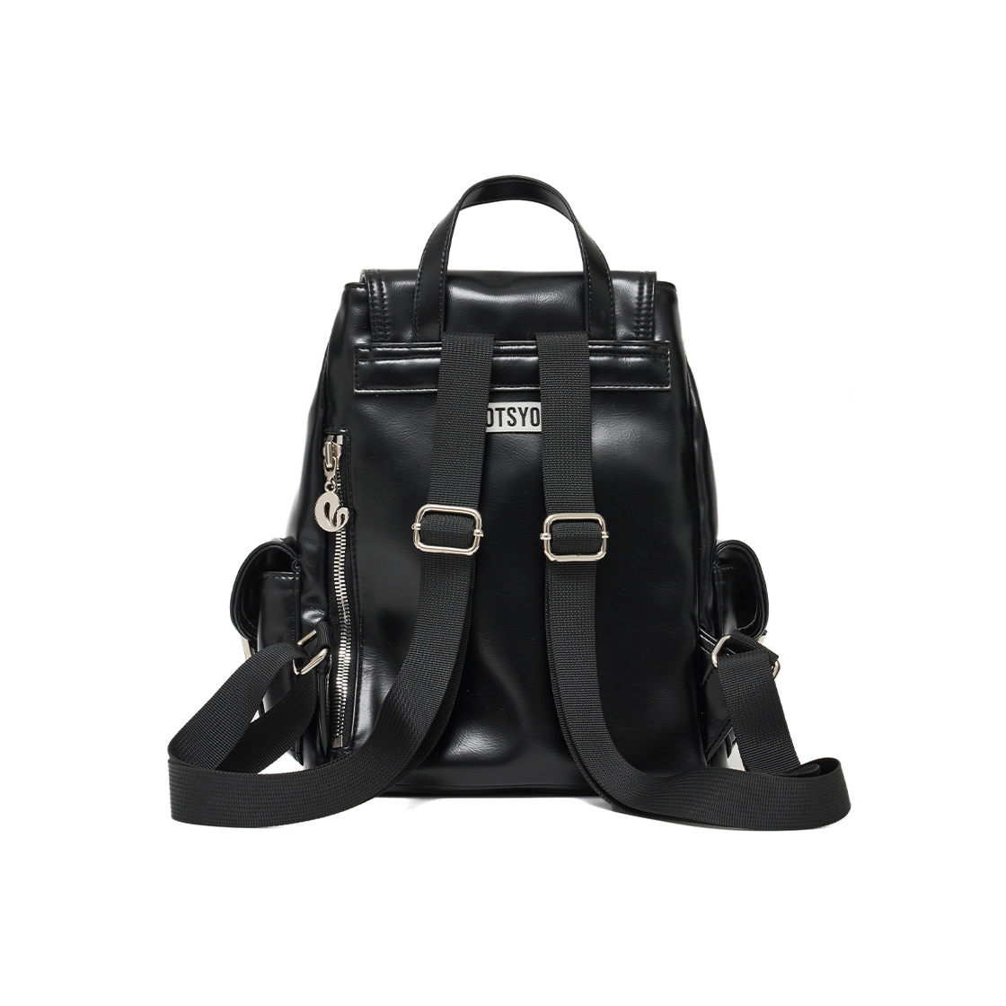 라츠유 노스탤지아 츄비 백팩 레더 블랙(LOTS YOU Nostalgia chubby Backpack Leather Black) - 2