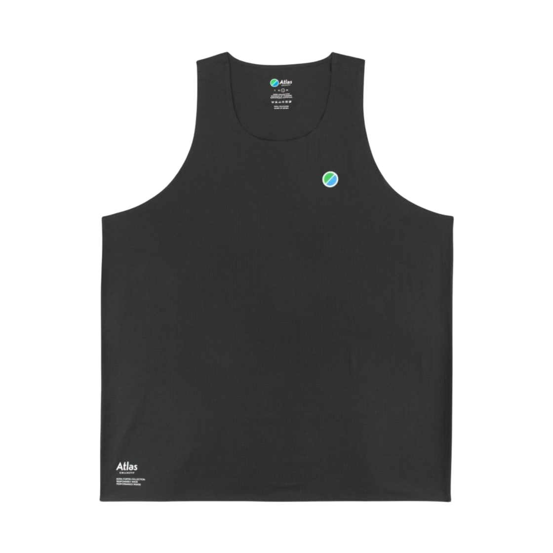 아틀라스 콜렉티프 에리아 포티스 남성 레이스 싱글렛 블랙(Atlas COLLECTIF Aeria Fortis MENS Race Singlet Black)