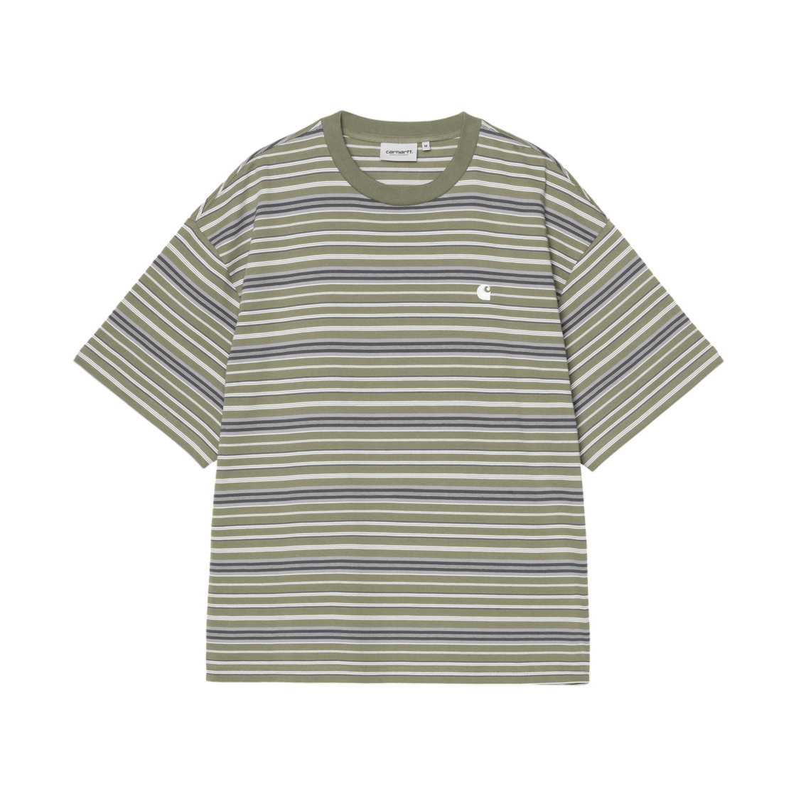 I036186-3L1-XX Carhartt WIP S/S Zane T-Shirt Zane Stripe Dollar Green