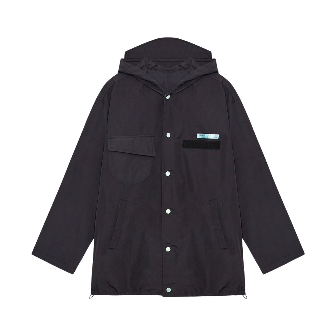 디스이즈파인 후디드 윈드브레이커 블랙(THIS IS FINE Hooded Windbreaker Black)
