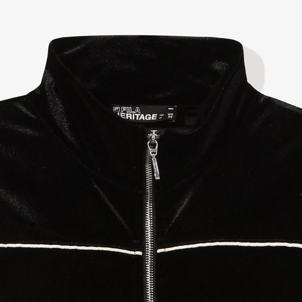 [6% 적립] FILA HERITAGE COLLECTION 헤리티지 벨로아 자켓 블랙([6% 적립] FILA HERITAGE COLLECTION Heritage Velour Jacket Black) - 4