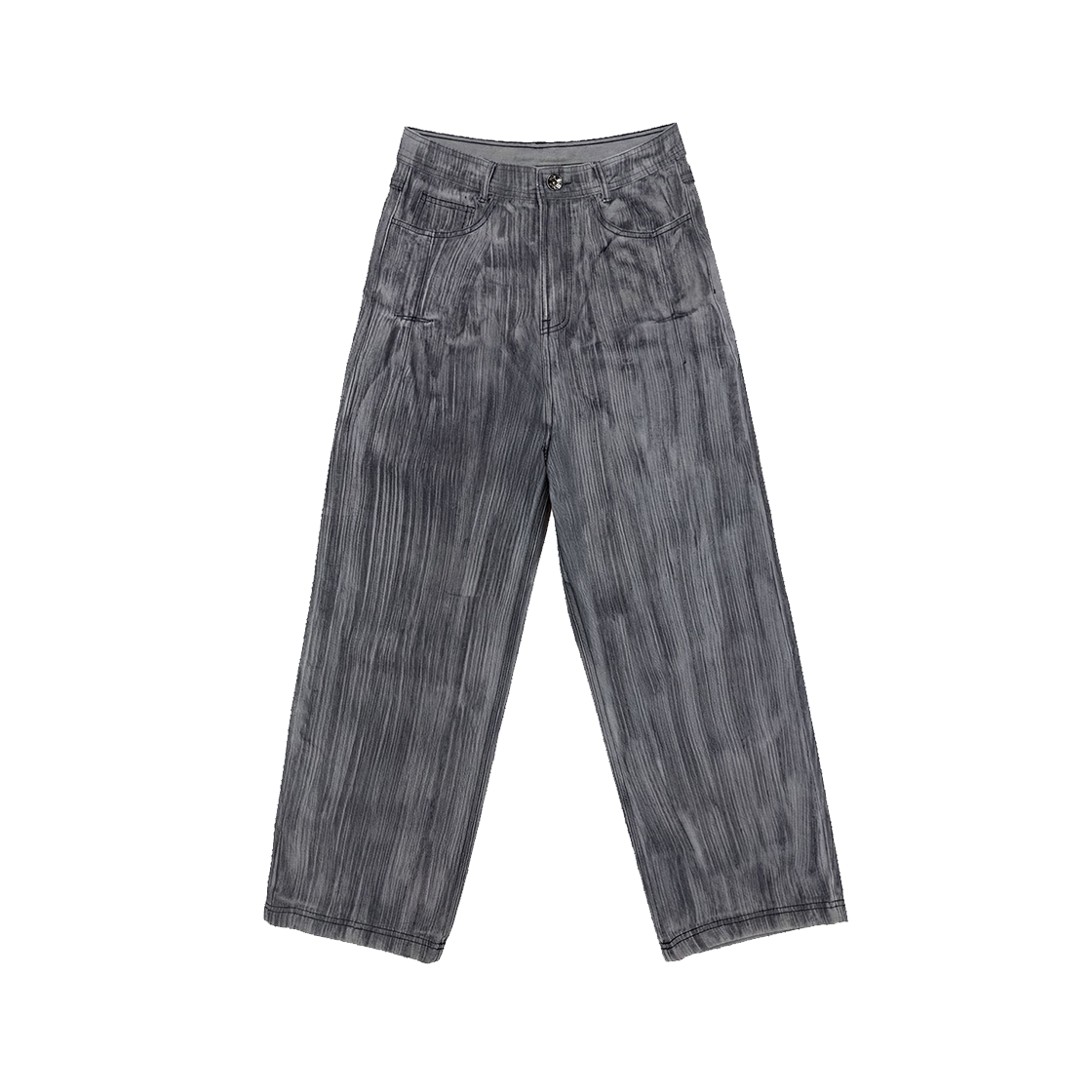 BLR2E07PT03-GY BLR Brushed Oil Washed Wide Denim Pants Grey