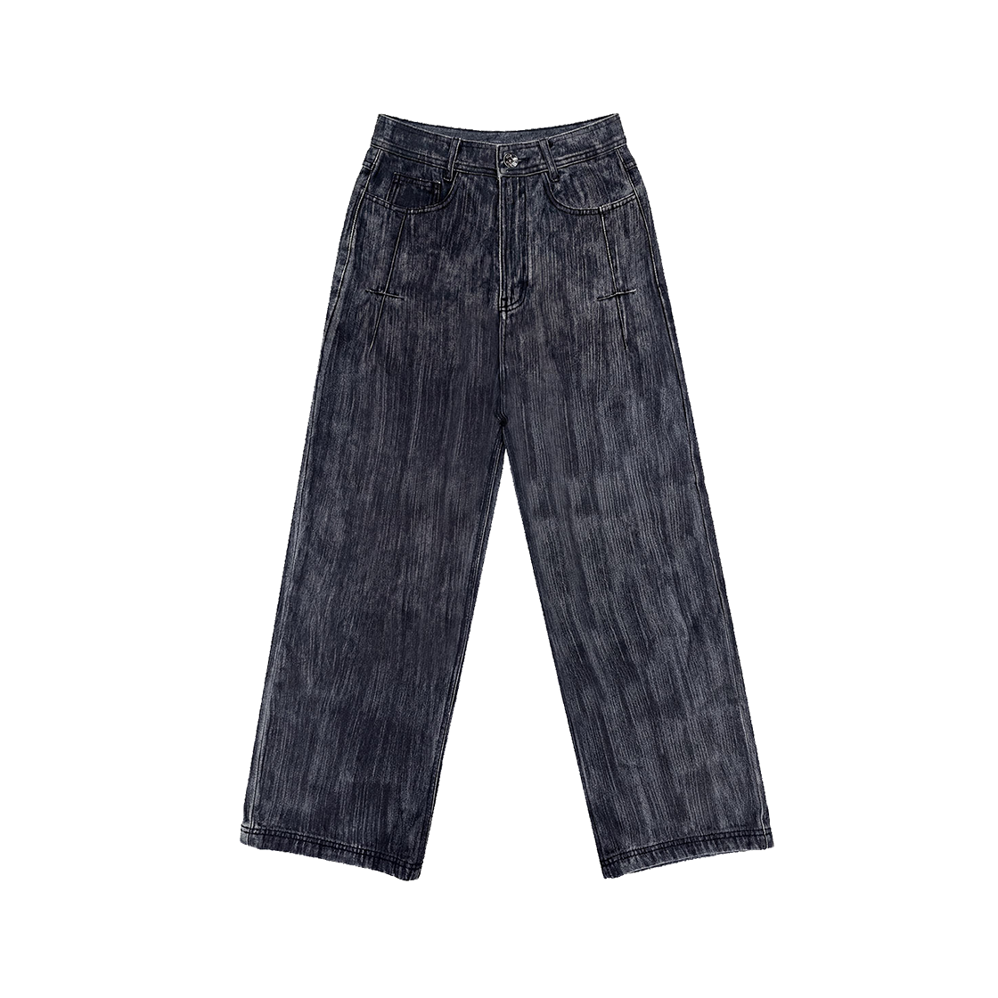 비엘알 브러시드 오일 워시드 와이드 데님 팬츠 블랙(BLR Brushed Oil Washed Wide Denim Pants Black)