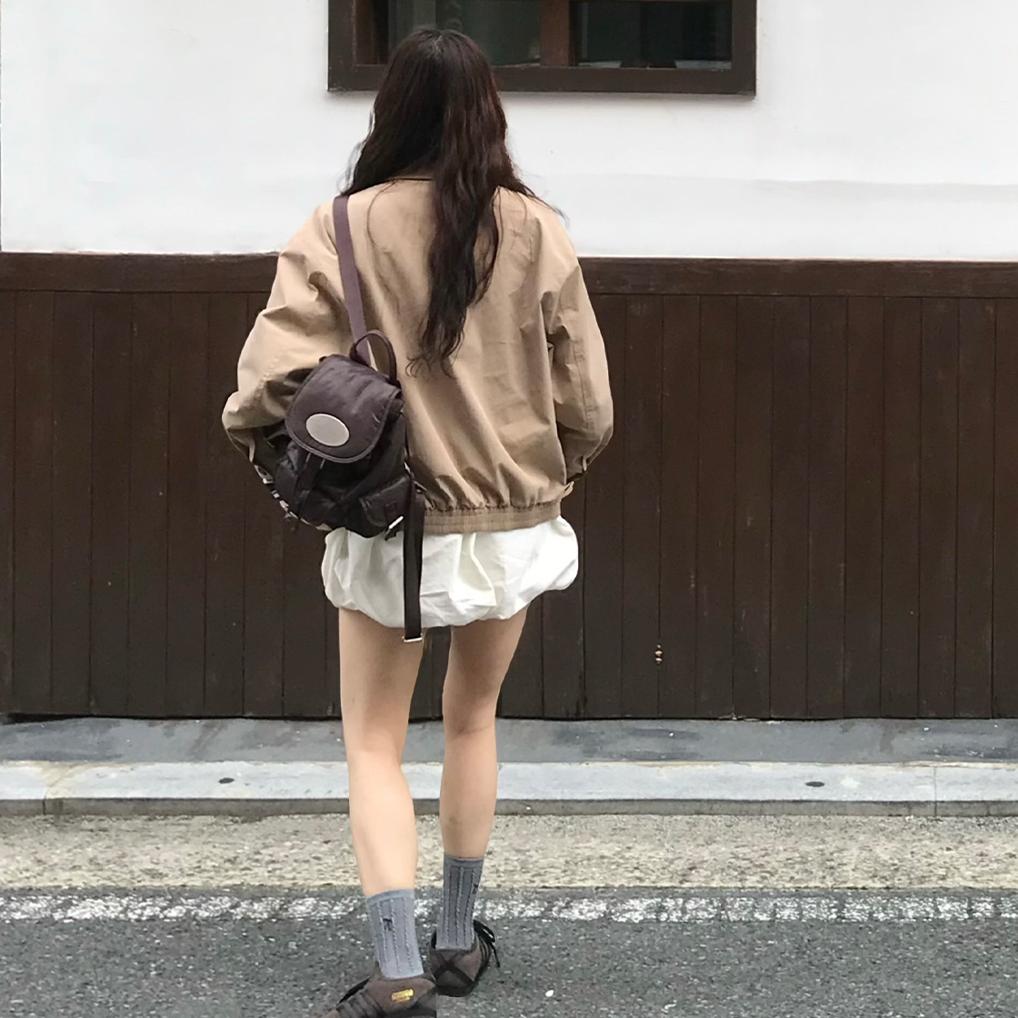 라츠유 노스탤지아 푸키 백팩 다크 브라운(LOTS YOU Nostalgia Pooky Backpack Dark Brown) - 3