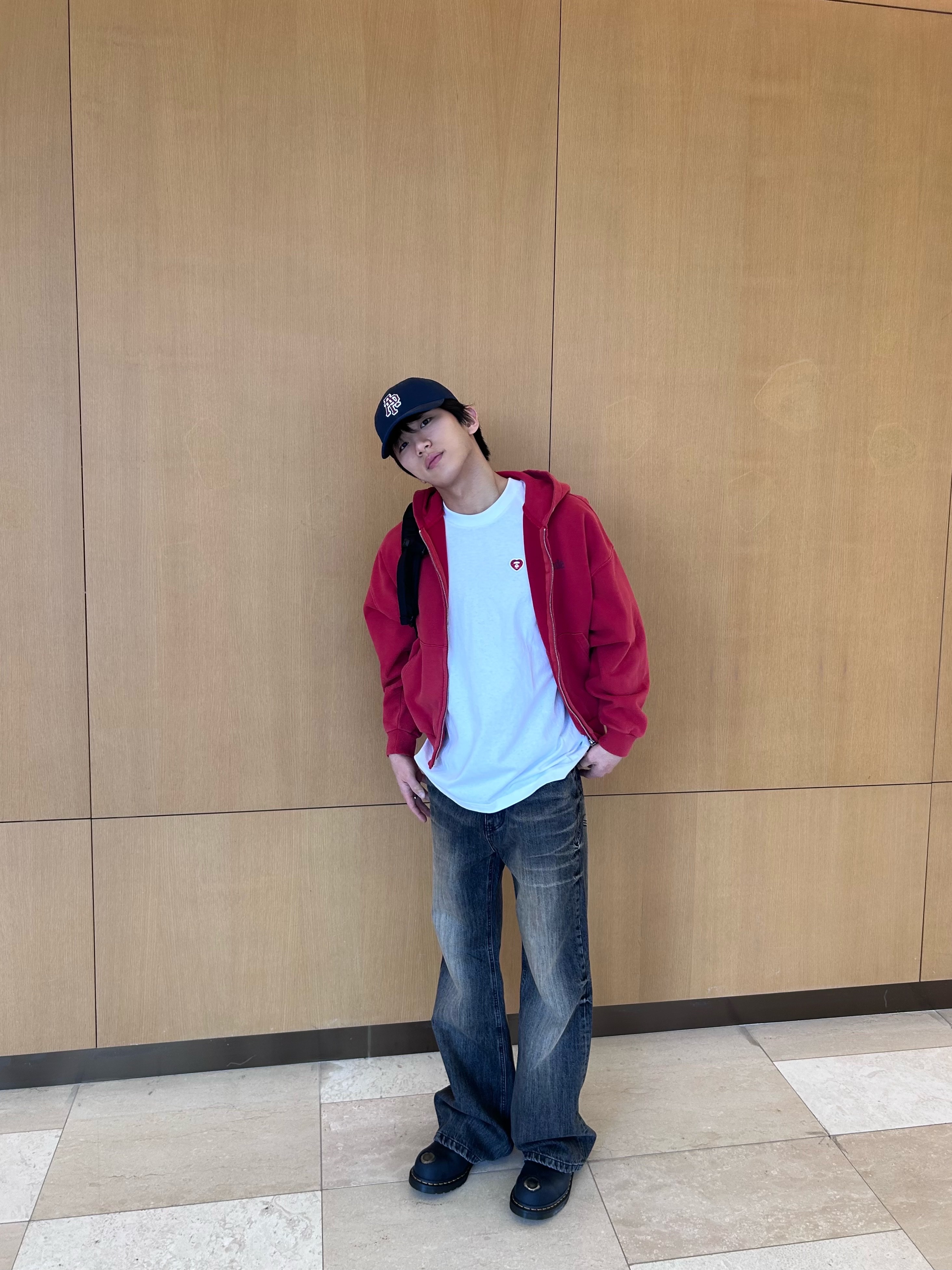 AAPE Now Heart Tee White - 26SS 착용 스타일 - 3