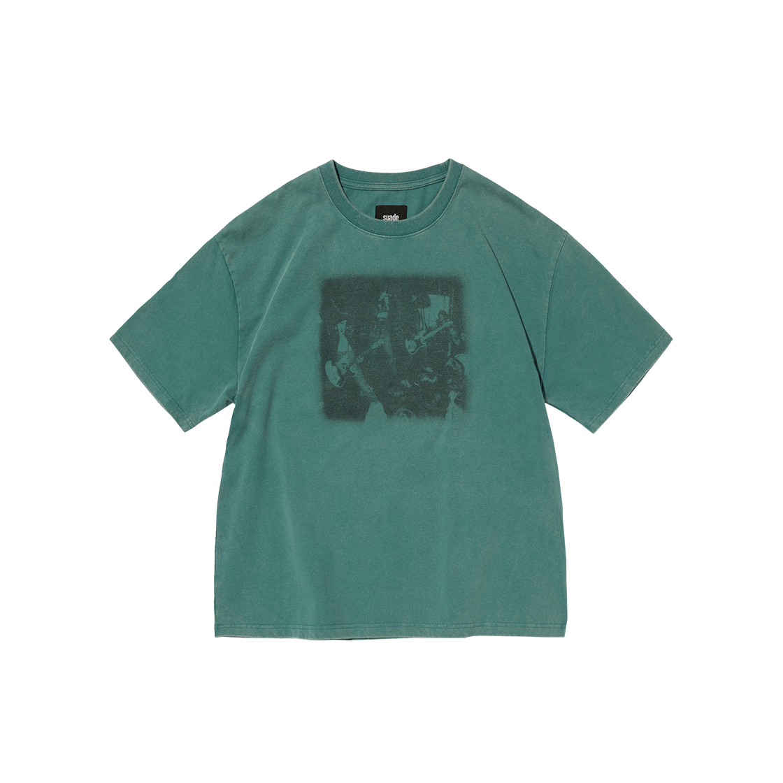 스웨이드 포토 티 워싱 그린(Suade Photo Tee Washing Green)