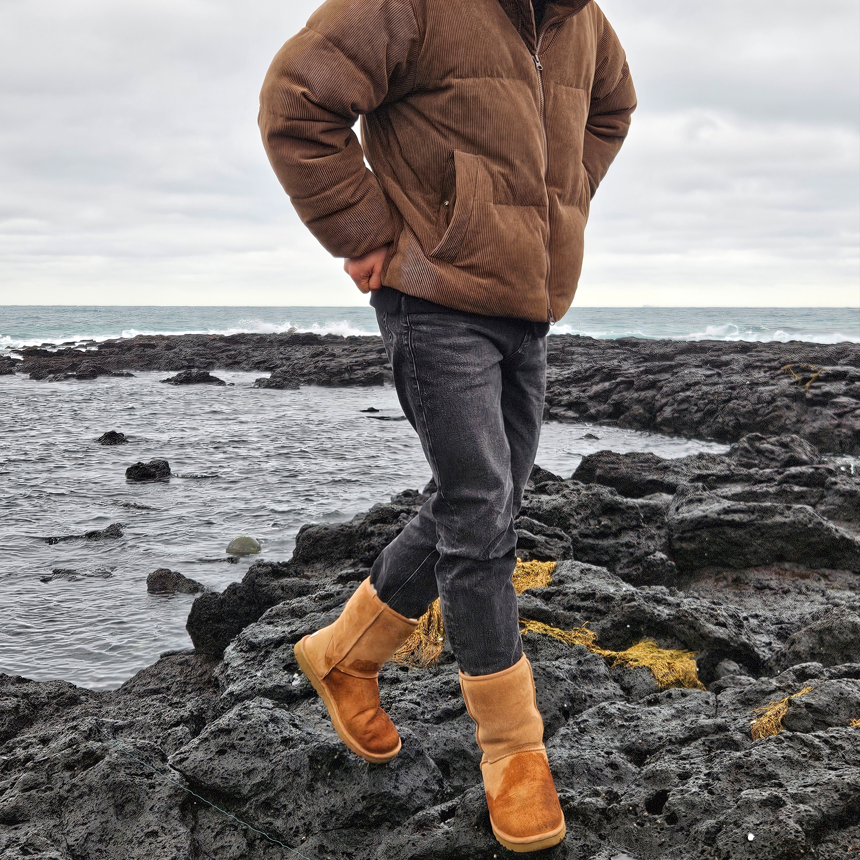 UGG Classic Short Boots Chestnut, (W) UGG Classic Short II Boots Chestnut 착용 스타일 - 3