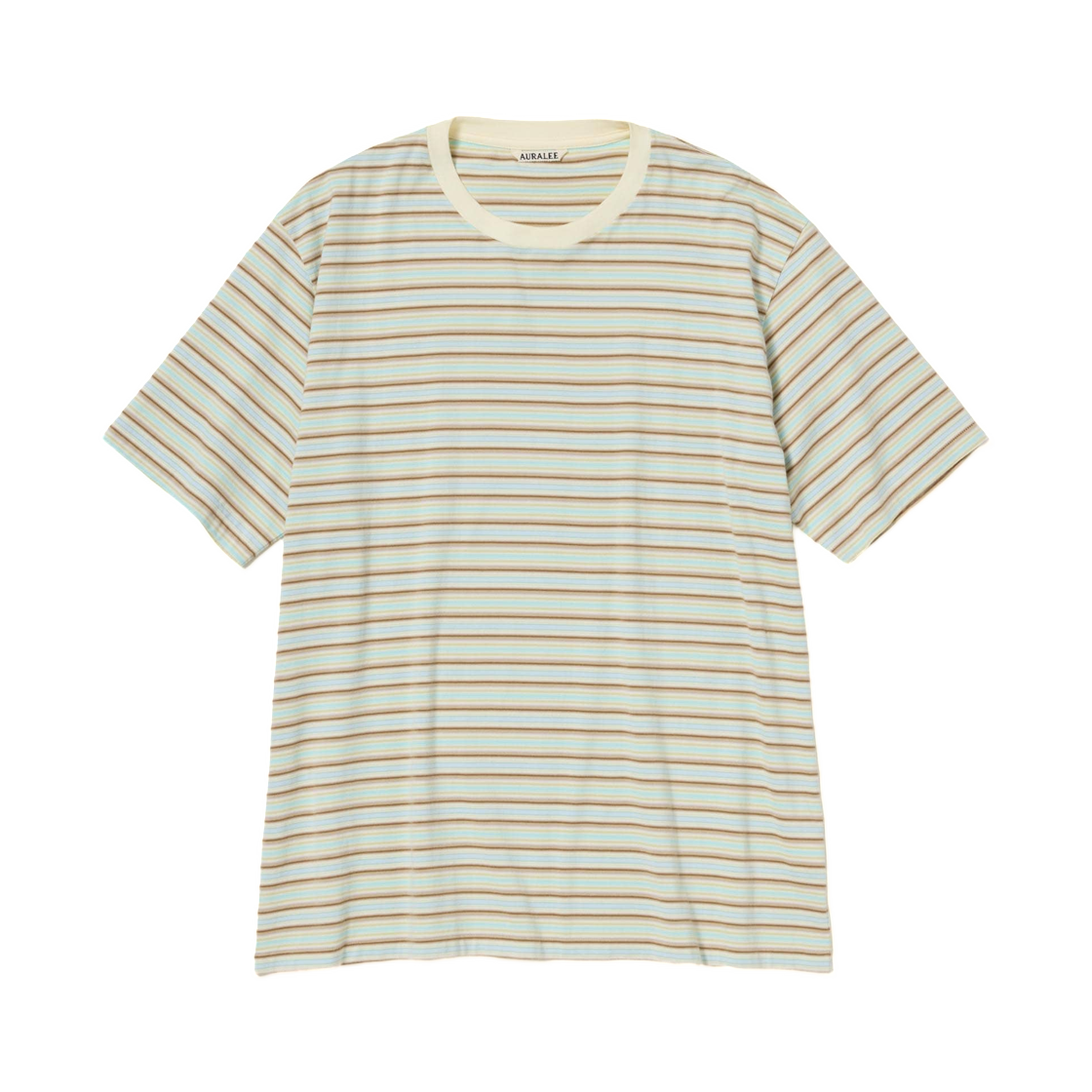 A26ST02GJ Auralee Gradient Stripe Jersey Tee Fade Mint Stripe - 26SS
