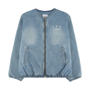 IAB Studio IAB Denim Bomber Jacket Blue