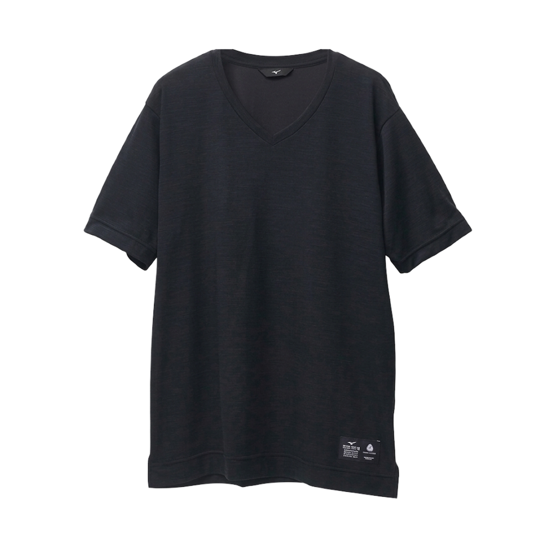 C2JAB66109 Mizuno 365 All-In-One Merino Wool V-Neck T-Shirt Black