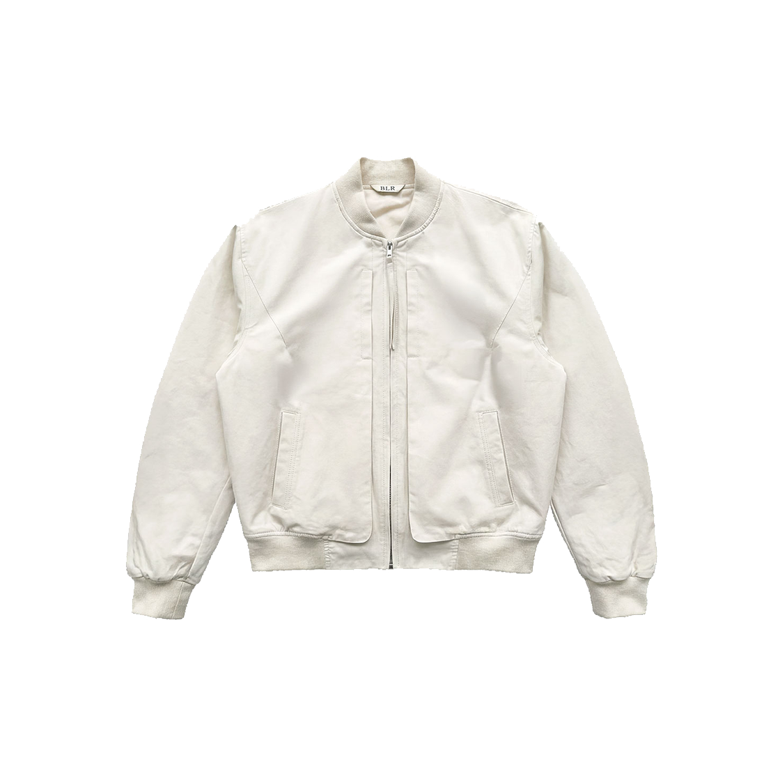 비엘알 커브드 라인 플라이트 재킷 아이보리(BLR Curved Line Flight Jacket Ivory)