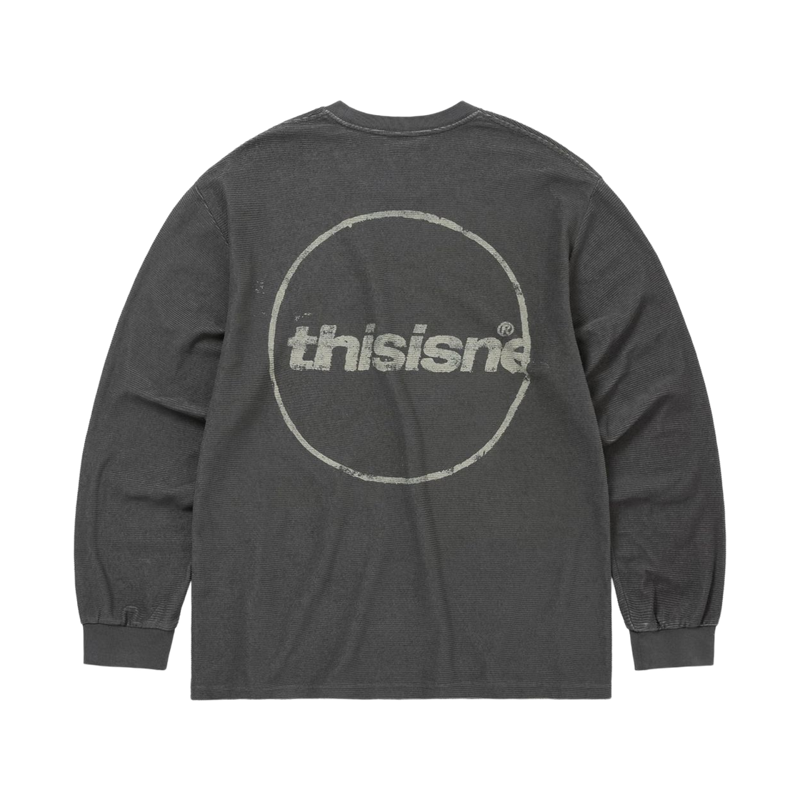 디스이즈네버댓 C-로고 웨일 롱슬리브 티셔츠 차콜(Thisisneverthat C-Logo Wale L/S T-Shirt Charcoal) - 2