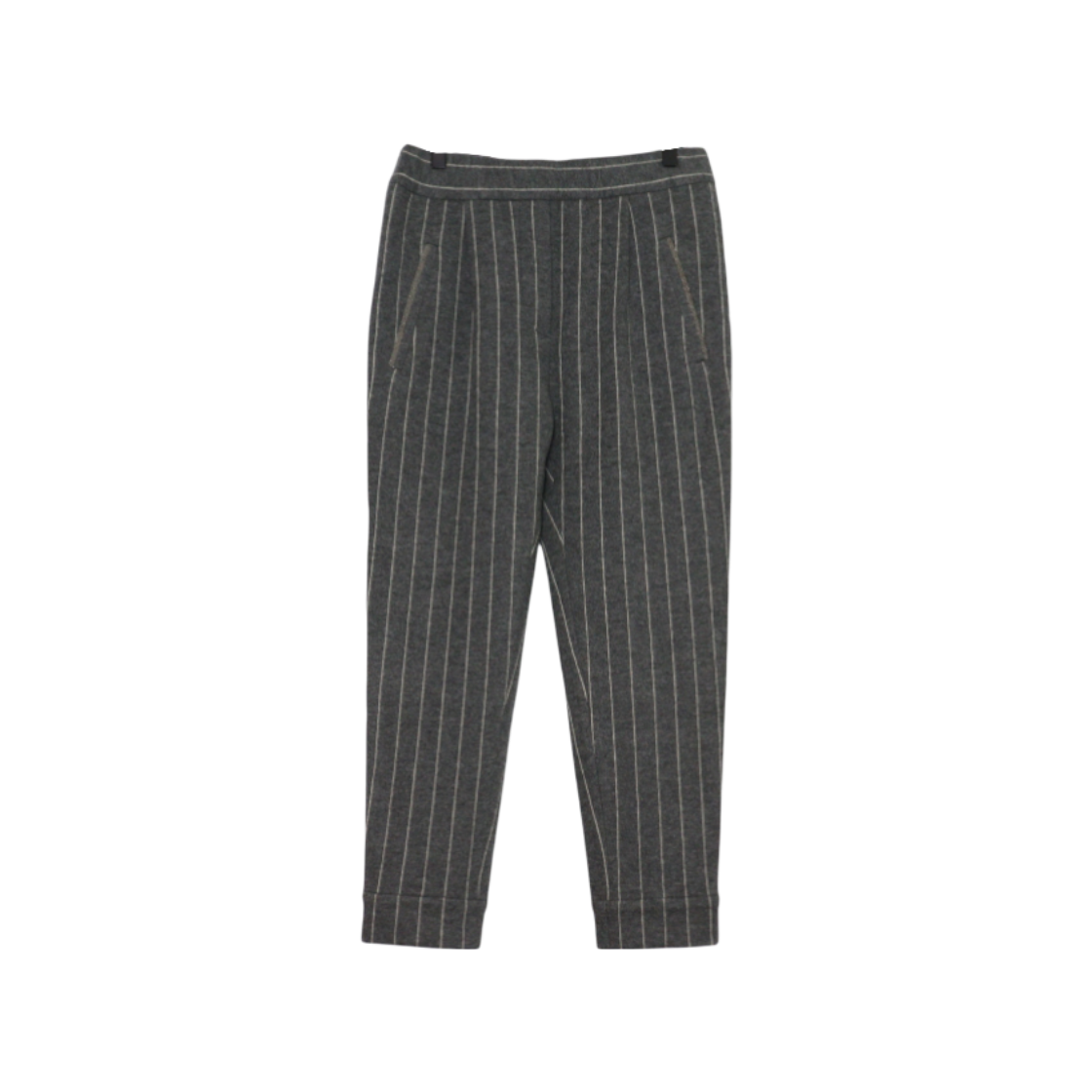 ITNG2BCIPELF Brunello Cucinelli Gray Cashmere Stripe Jogger Pants for Women
