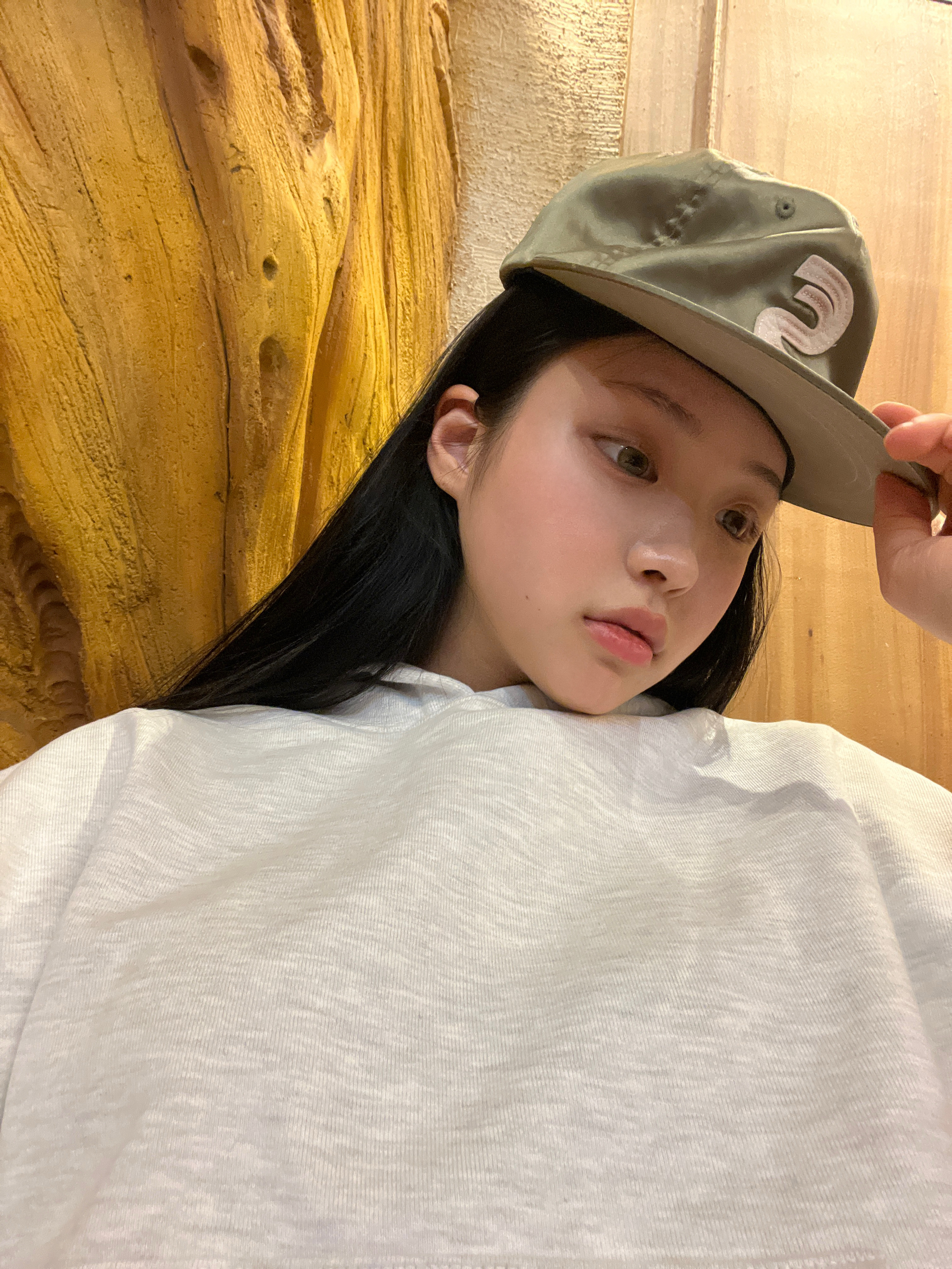 Safarispot Emblem Patch Satin Cap Turquoise 착용 스타일