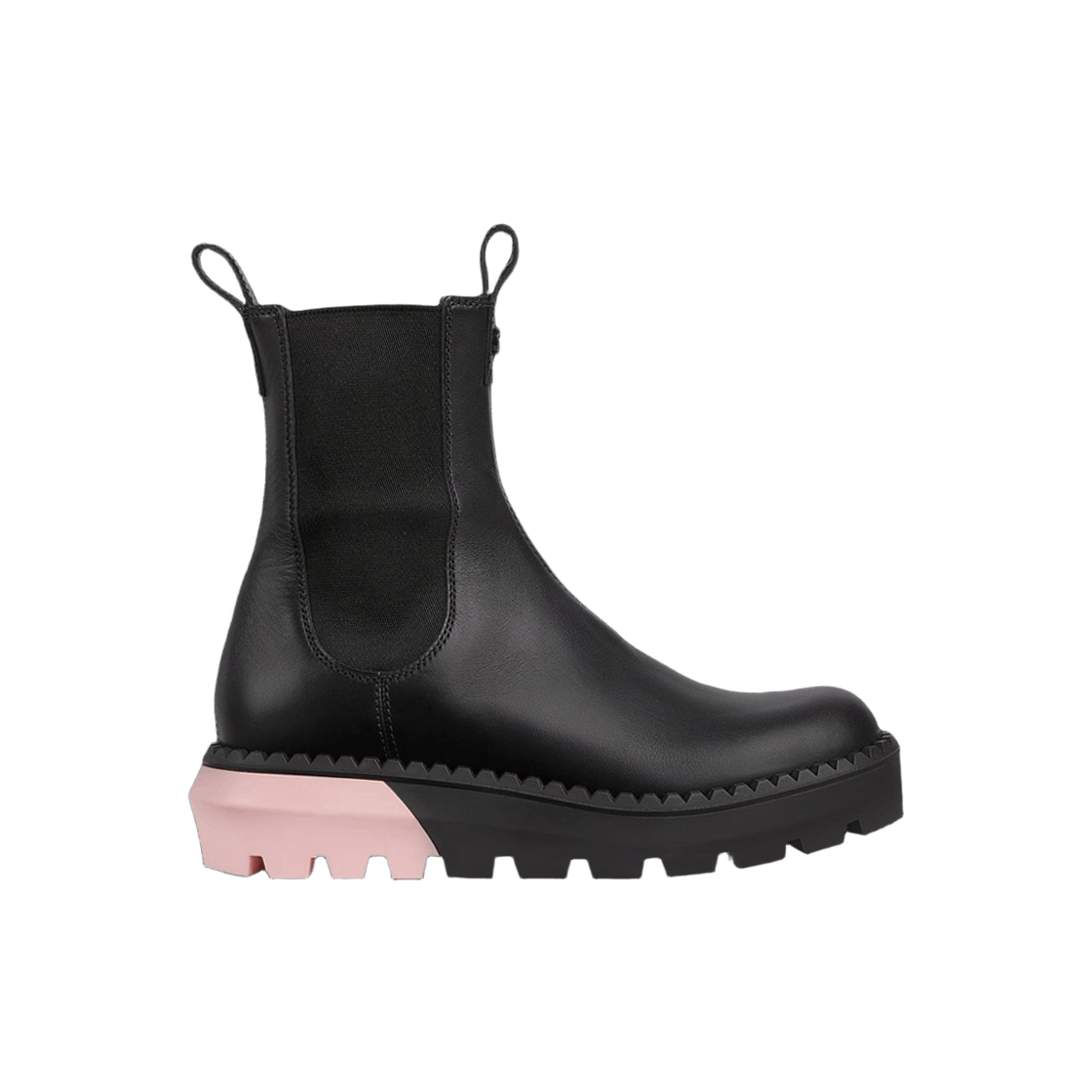 762020-AACM3-1000 (W) Gucci Leather Chelsea Boots Black Pink