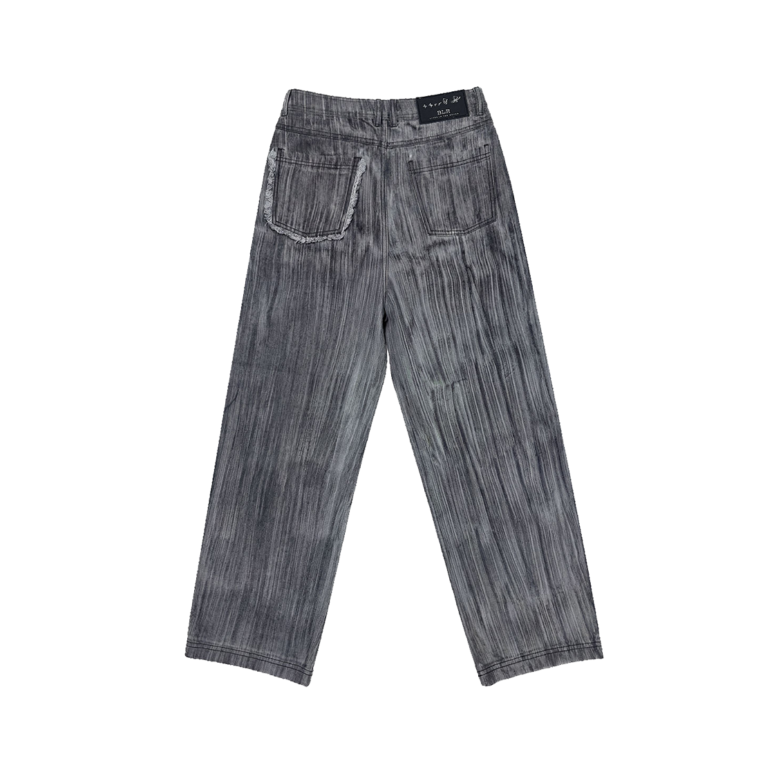 비엘알 브러시드 오일 워시드 와이드 데님 팬츠 그레이(BLR Brushed Oil Washed Wide Denim Pants Grey) - 2