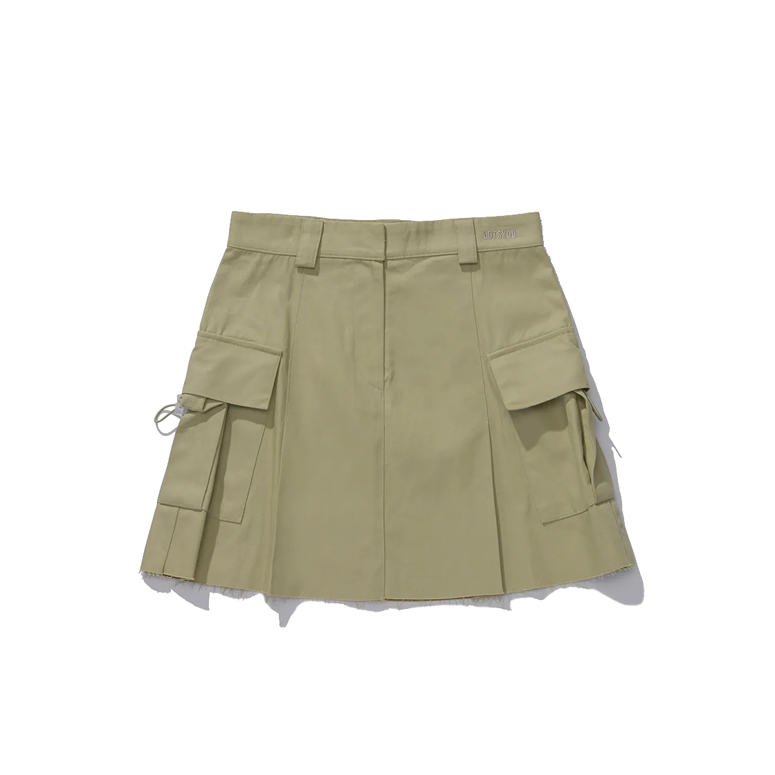 라츠유 린지 코튼 카고 스커트 베이지(LOTSYOU Lindsay Cotton Cargo Skirt Beige)