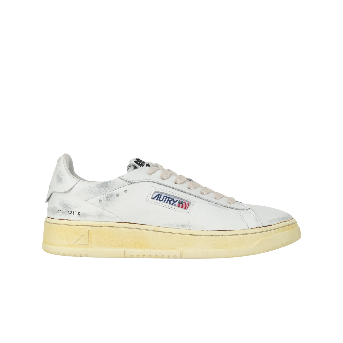 오트리 달라스 슈퍼 빈티지 로우 레더 스니커즈 화이트(Autry Dallas Super Vintage Low Leather Sneakers White) - 1