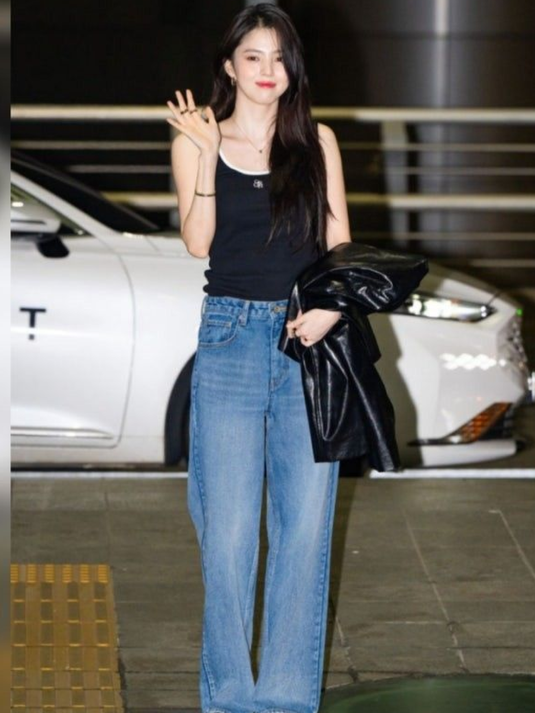 Levi's LVC 1955 Japan 501 Jean Blackjack Blue, Zara x Ader Error Patchwork Jeans Blue 착용 스타일 - 5