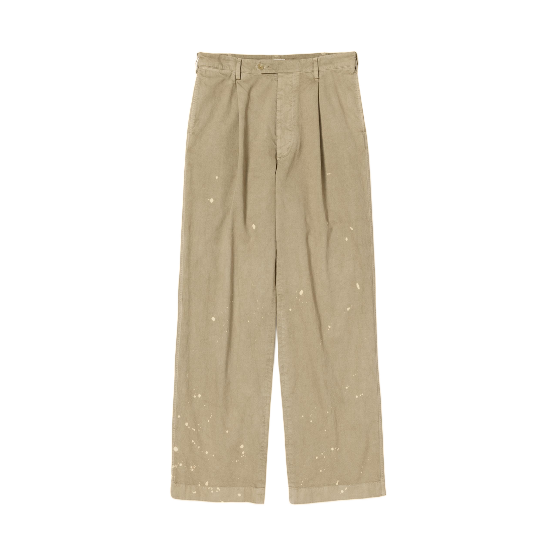 A26SP02LF Auralee Garment-Dyed Finx Light Chino One-Tuck Wide Pants Beige - 26SS