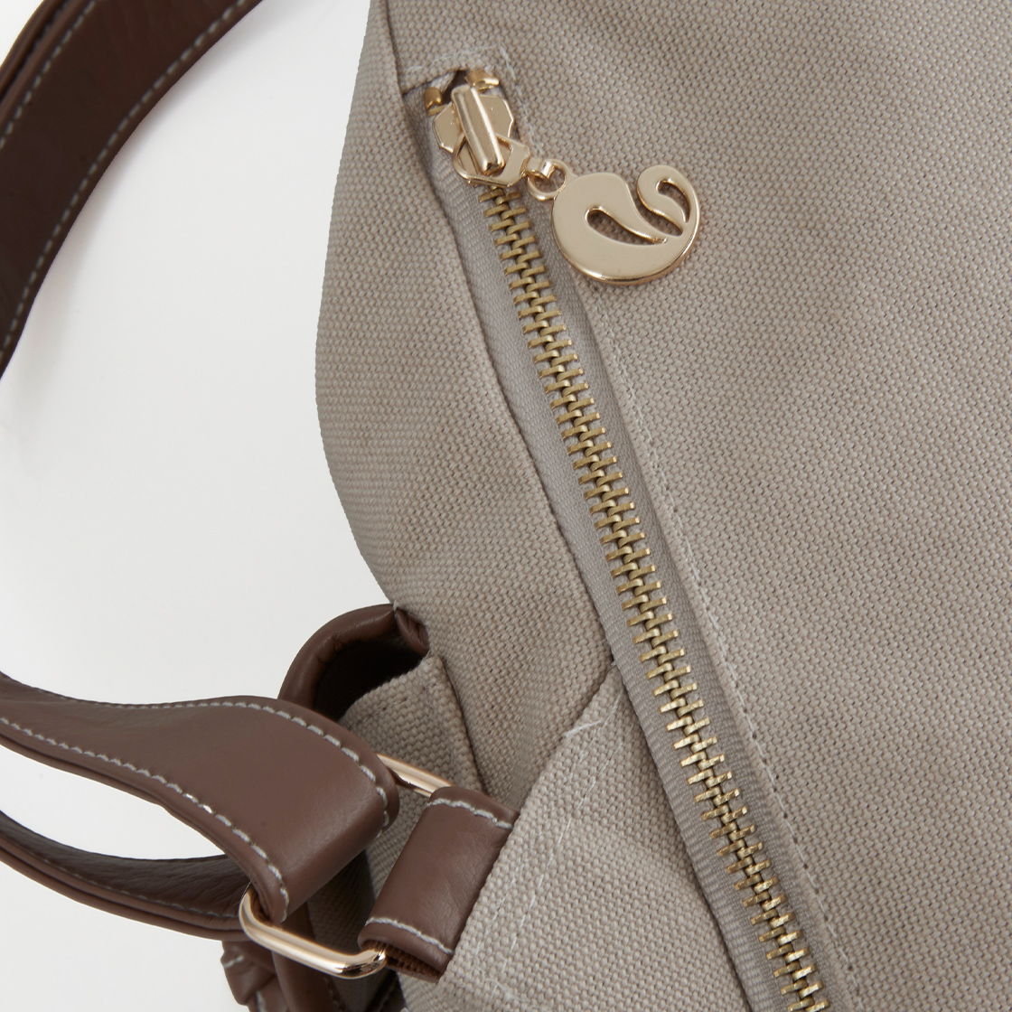 라츠유 노스탤지아 캔버스 백팩 베이지(LOTS YOU Nostalgia Canvas Backpack Beige) - 5