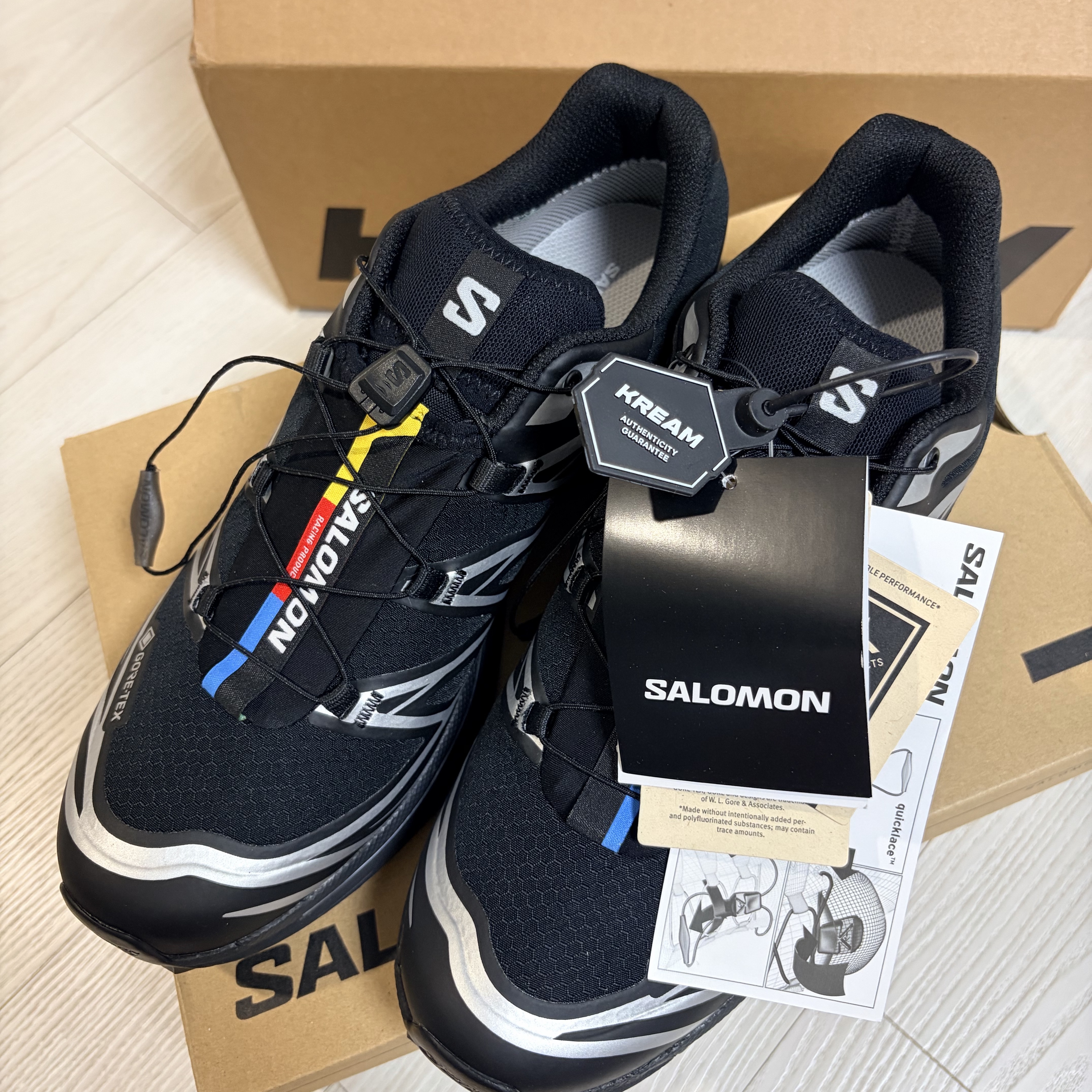 Salomon XT-6 GTX Black Silver 착용 스타일