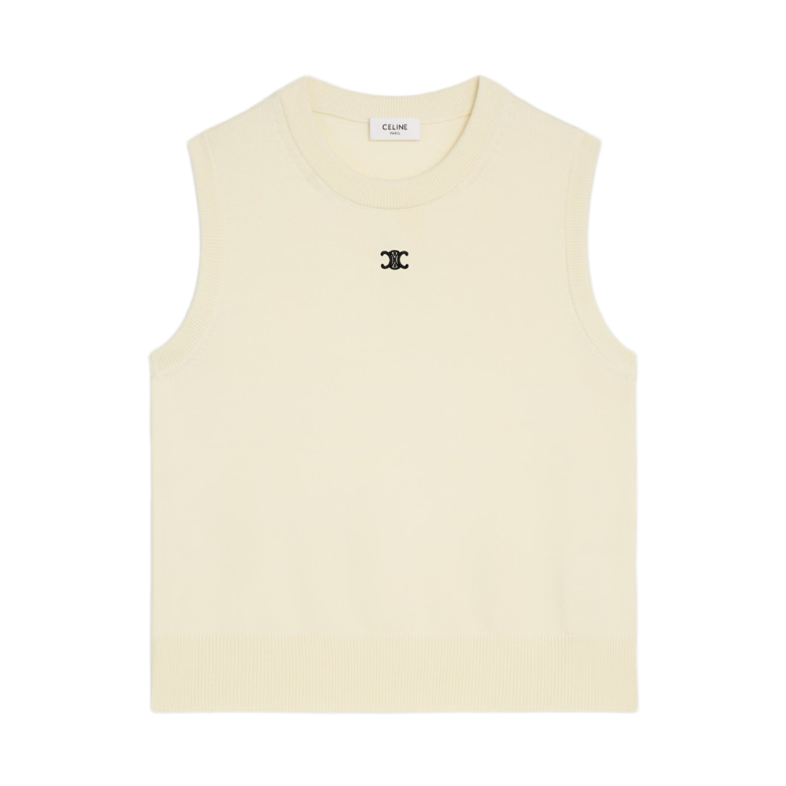 RX0I70100-01OW (W) Celine Top in Fine Wool Off White