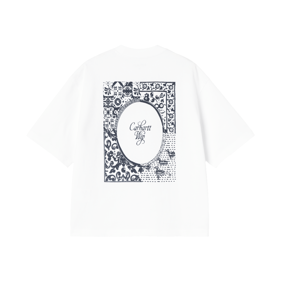 (W) 칼하트 WIP 숏슬리브 베스티지 티셔츠 화이트((W) Carhartt WIP S/S Vestige T-Shirt White) - 2