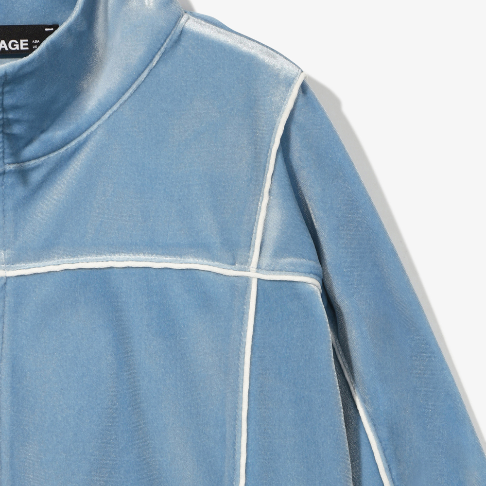 [6% 적립] FILA HERITAGE COLLECTION 헤리티지 벨로아 자켓 라이트 블루([6% 적립] FILA HERITAGE COLLECTION Heritage Velour Jacket Light Blue) - 4