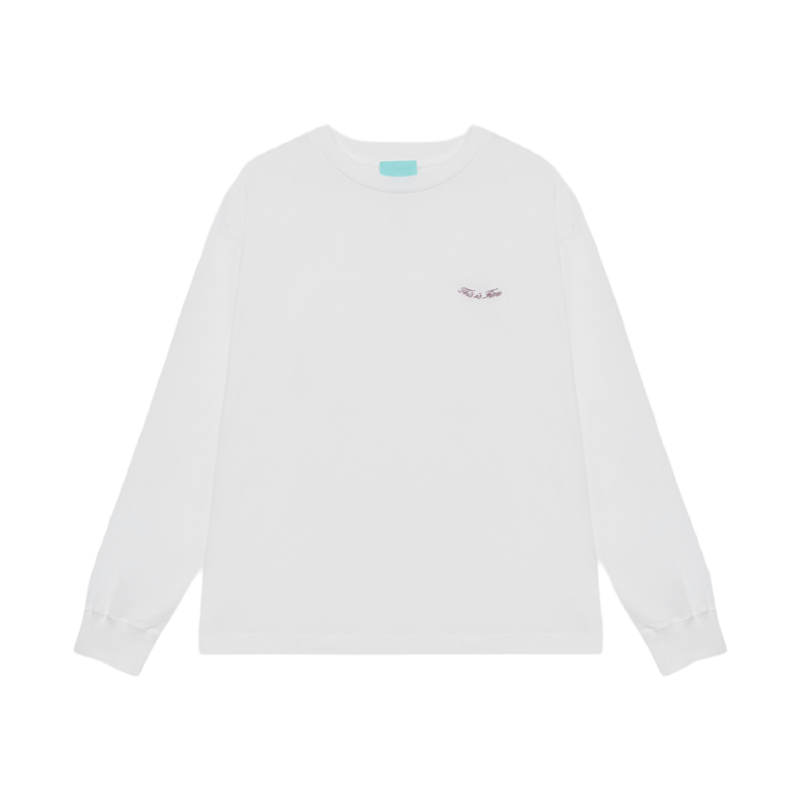 디스이즈파인 스탠다드 롱슬리브 로고 티 화이트(THIS IS FINE Standard LS Logo Tee White)