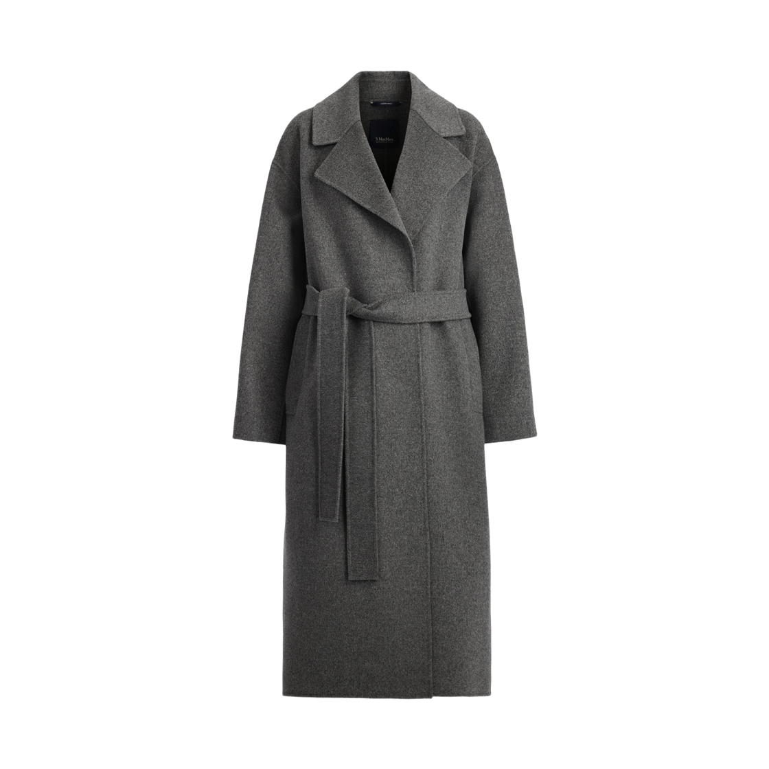 HOBBY-063 (W) S Max Mara Hobby Virgin Wool Coat Grey