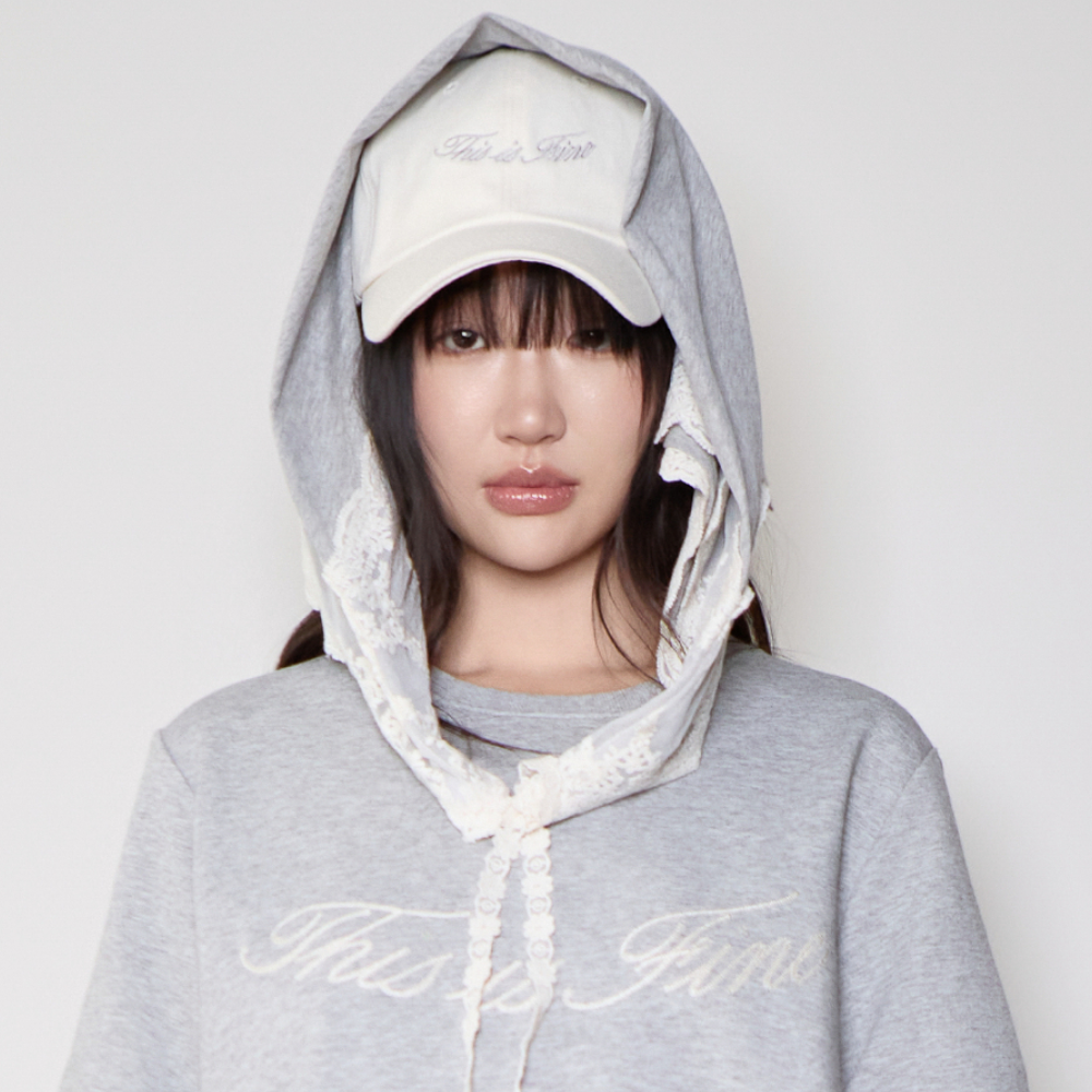 디스이즈파인 레이스드 스카프 스포티프그레이(THIS IS FINE Laced Scarf Sportif Gray) - 3