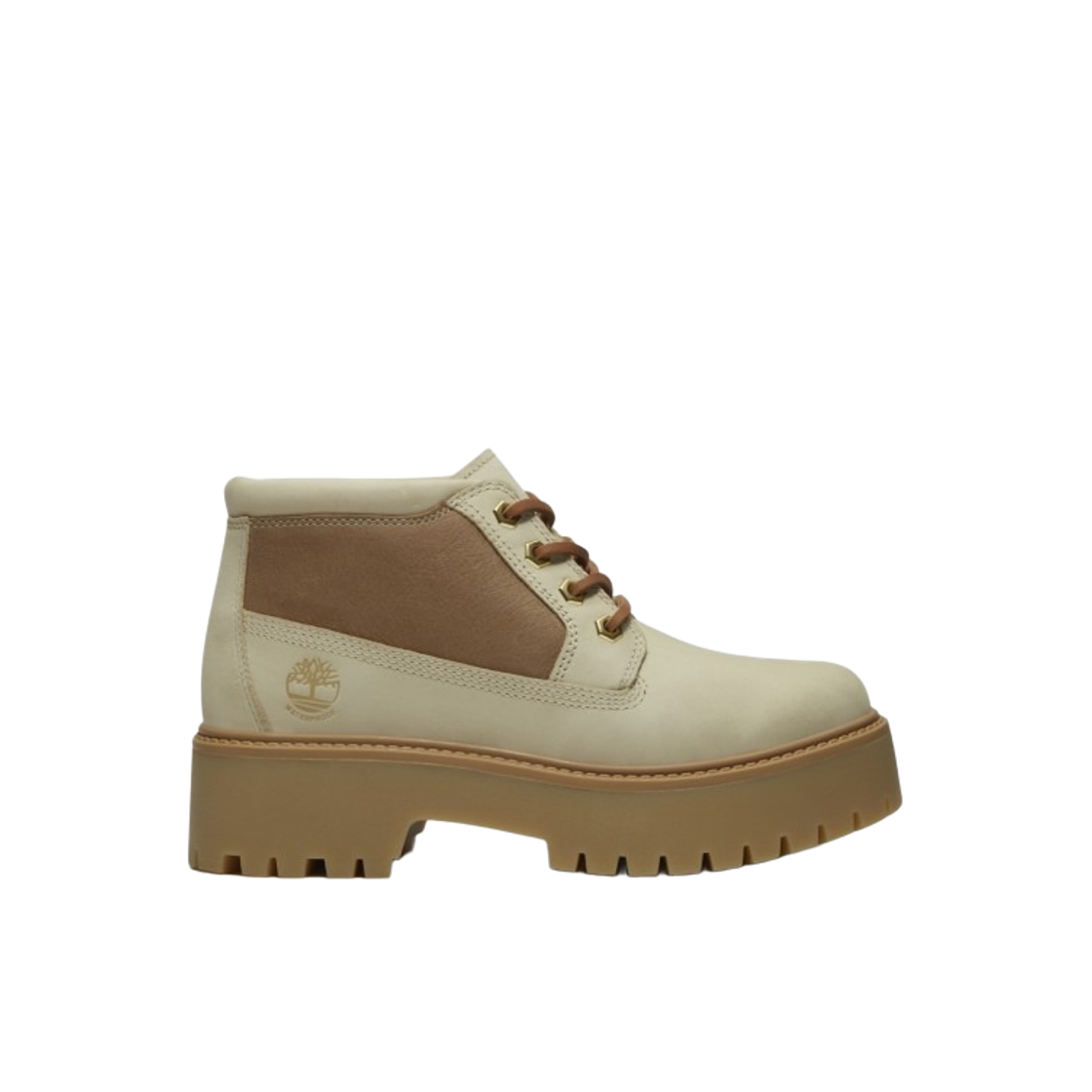 TB0A2HA9AAL1 (W) Timberland Stone Street Platform Waterproof Boots Light Grey - Wide