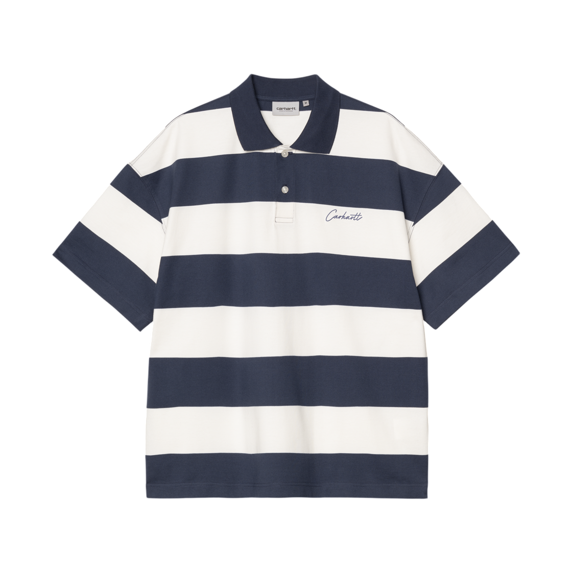 I036187-3LE-XX Carhartt WIP S/S Delray Polo Delray Stripe Blue